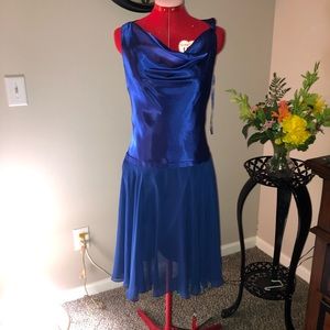 Royal blue vintage formal cocktail dress
